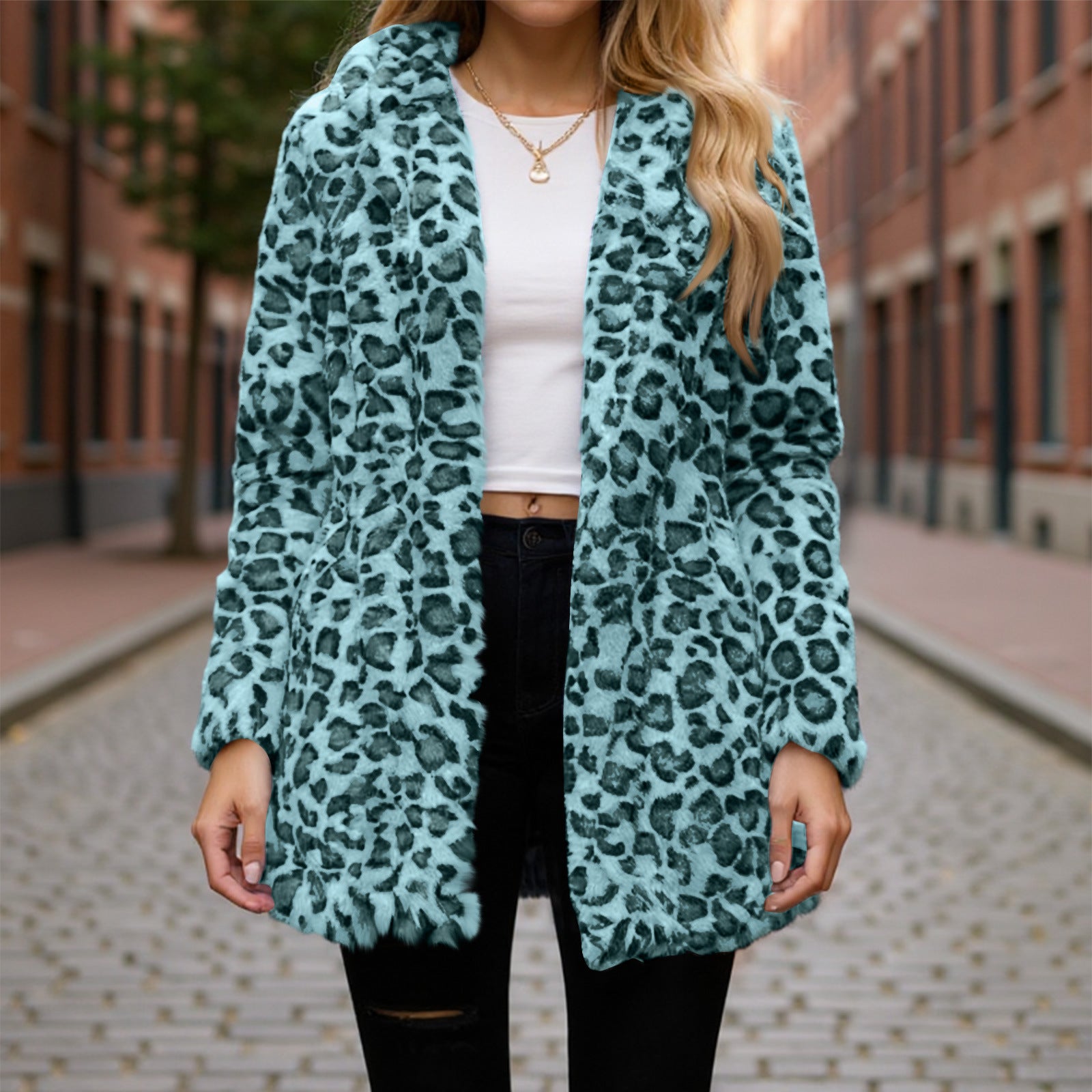 Leopard Faux Fur Coat for Women I ViralFall Winter Outfit