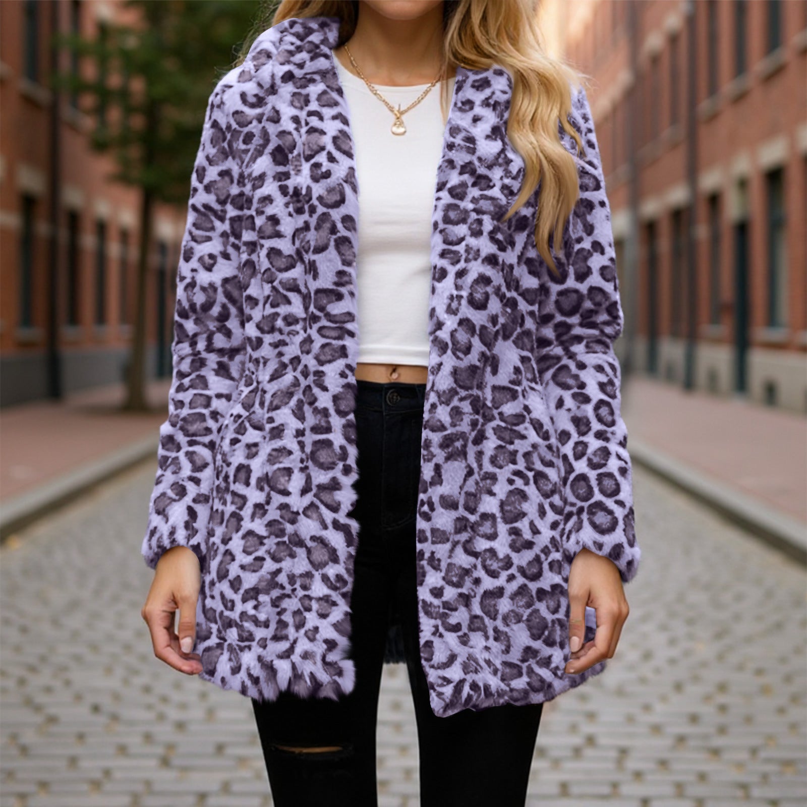 Leopard Faux Fur Coat for Women I ViralFall Winter Outfit