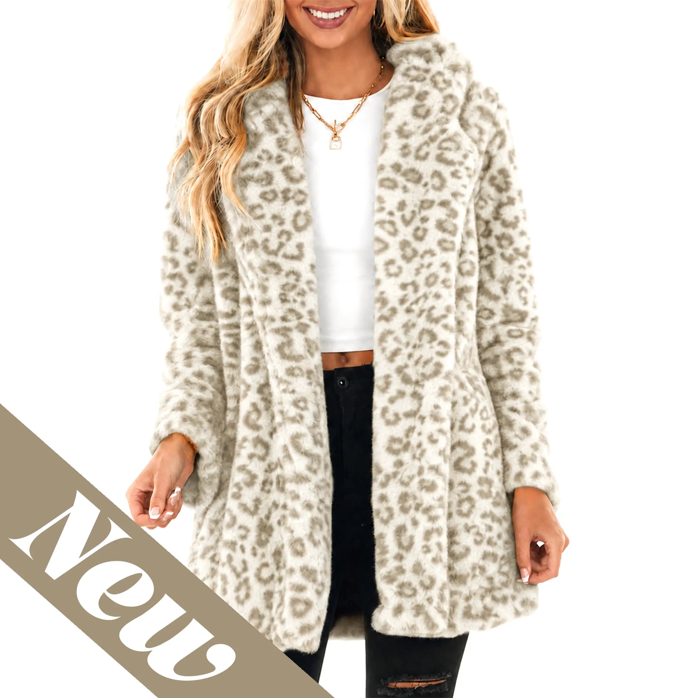 Leopard Faux Fur Coat for Women I ViralFall Winter Outfit