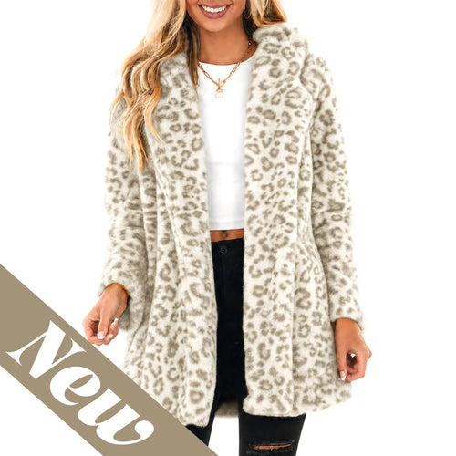 Leopard Faux Fur Coat for Women I ViralFall Winter Outfit
