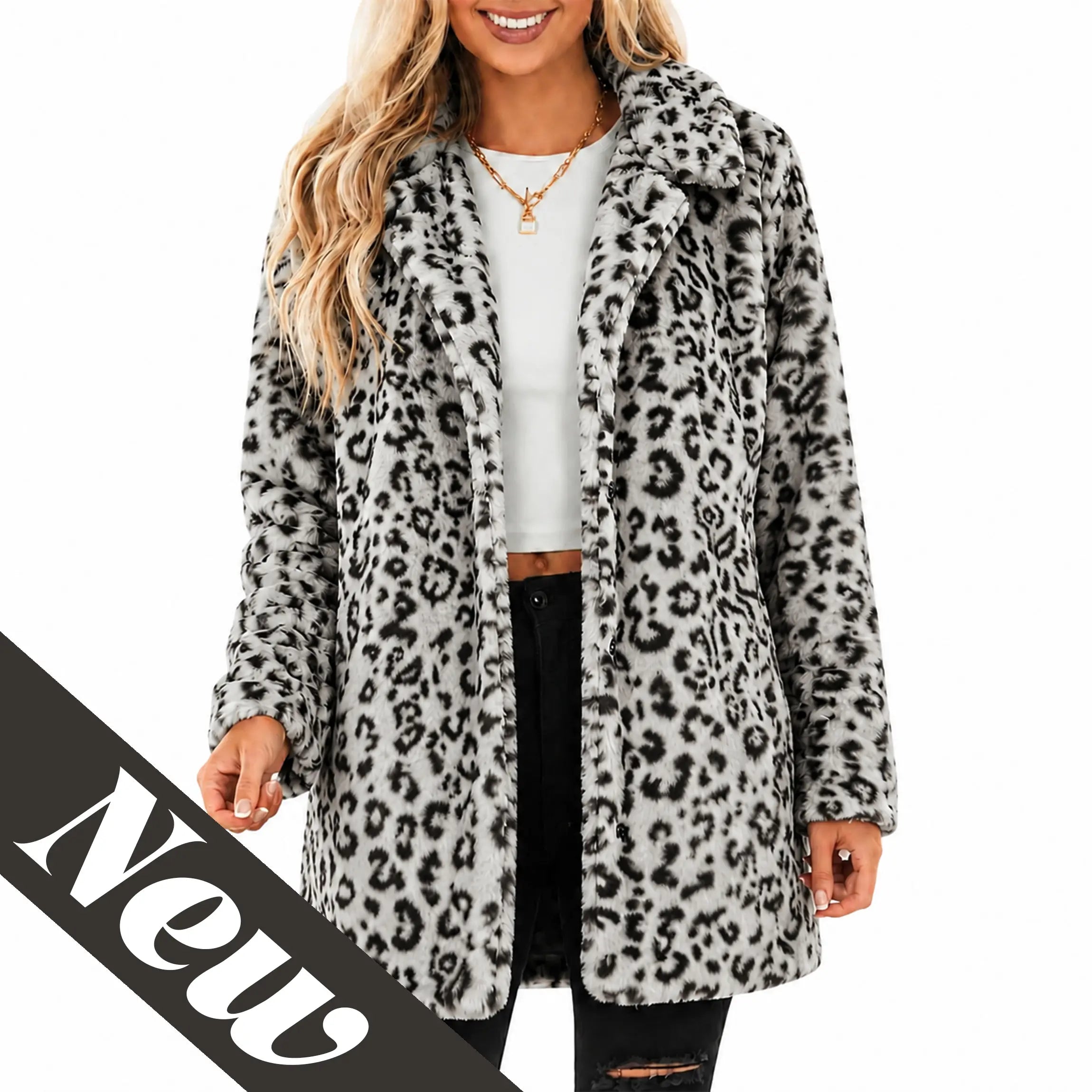 Leopard Faux Fur Coat for Women I ViralFall Winter Outfit