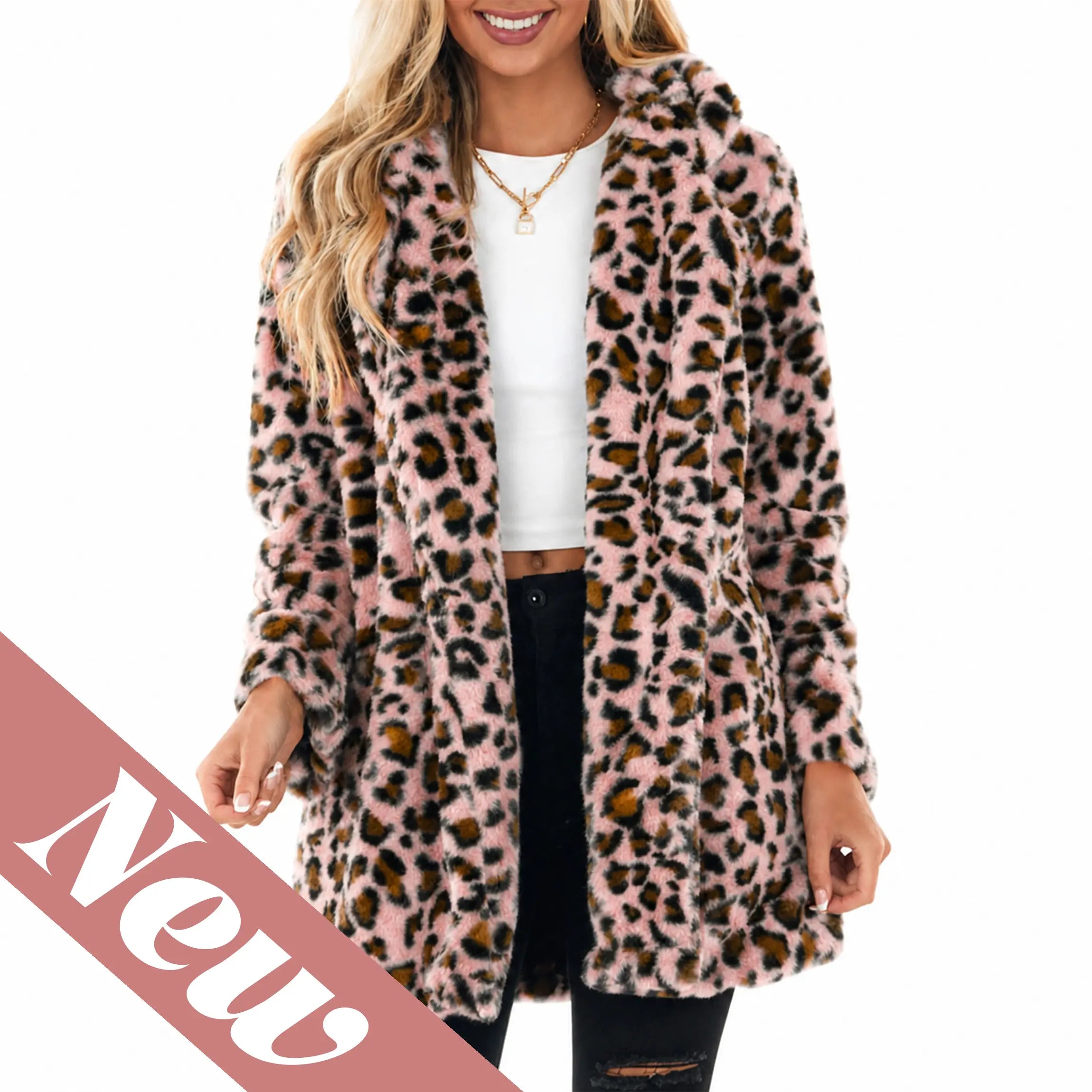 Leopard Faux Fur Coat for Women I ViralFall Winter Outfit